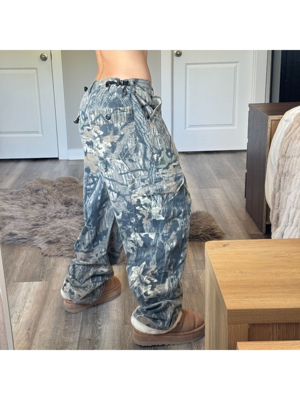 Vintage Y2K Grunge Baggy Gorpcore Jerzees Outdoors Camo Pants Hunting USA Made